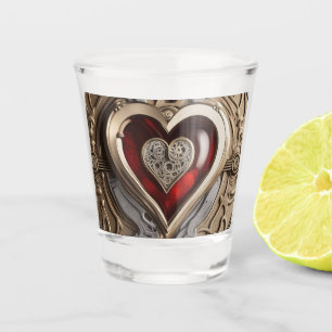 Vaso De Chupito Corazón de amor steampunk atemporal