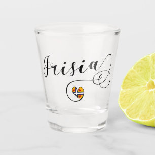 Vaso De Chupito Corazón de la bandera de Frisia, Frisia