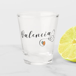Vaso De Chupito Corazón de la Bandera Valenciana, Valencia, España