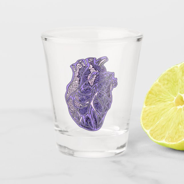 Vaso De Chupito Corazón de los amantes (Anverso)