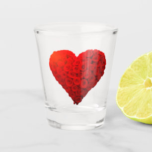 VASO DE CHUPITO CORAZÓN DE ROSAS