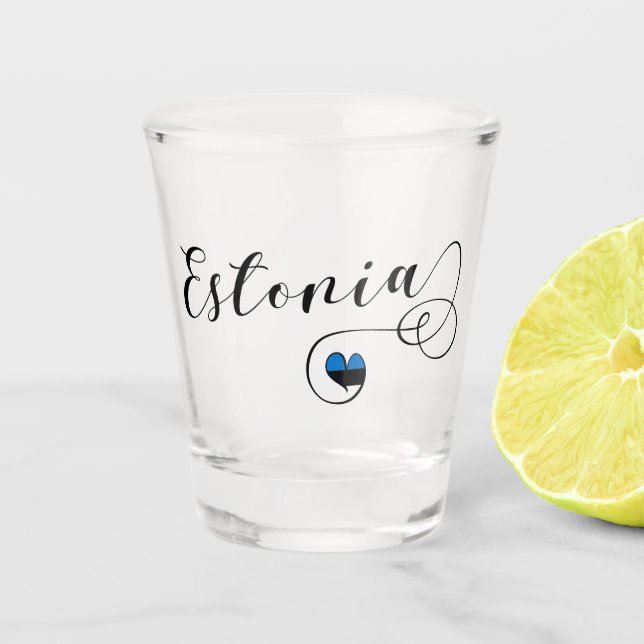 Vaso De Chupito Corazón Estonia Mug, Finn, Estonio (Anverso)