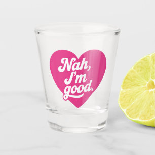 Vaso De Chupito Corazón Nah Estoy Bien Anti Día de San Valentín Se