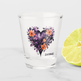 Vaso De Chupito Corazón púrpura rompecorazones gótico