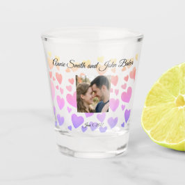 Vaso De Chupito Corazones flotantes de acuarela (personalizable)