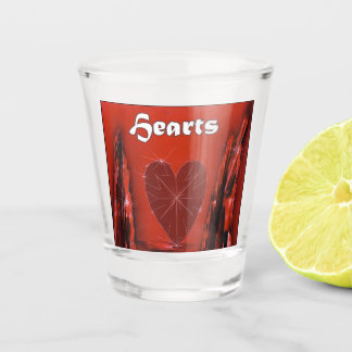 Vaso De Chupito Corazones juego de cartas de póquer conjunto en ro