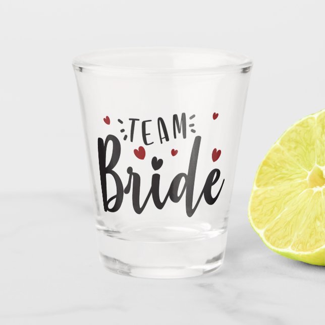 Vaso De Chupito Corazones y Hype para la Novia (Anverso)