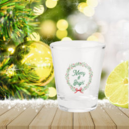 Vaso De Chupito Corona de vacaciones Merry & Bright