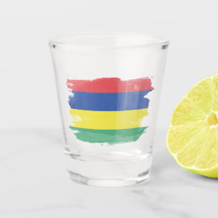 Vaso De Chupito Correa de pincel de la bandera de Mauricio, bander