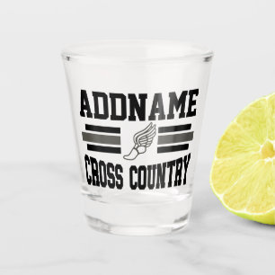 Vaso De Chupito Corredor de cross country de ADD NAME personalizad