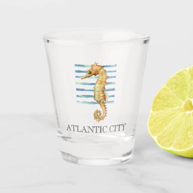Vaso De Chupito Costa del caballito de mar acuático (Anverso)