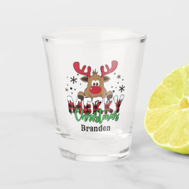 Vaso De Chupito Country Merry Christmas reno add name