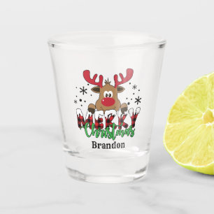 Vaso De Chupito Country Merry Christmas reno add name