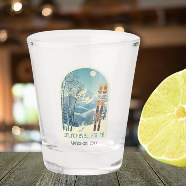 Vaso De Chupito Courchevel France vacaciones après ski glass (Subido por el creador)