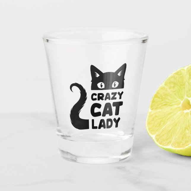 Vaso De Chupito Crazy Cat Lady Shot Glass (Anverso)