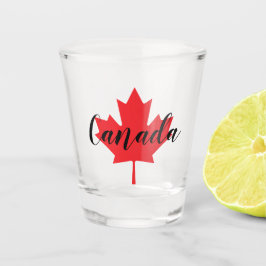 Vaso De Chupito Crea tu propia hoja de arce rojo de Canadá persona
