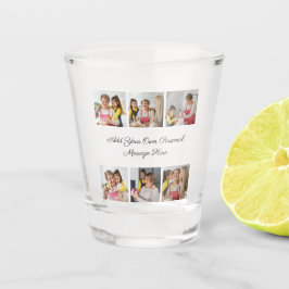 Vaso De Chupito Crea tu propio collage de 6 fotos, añade tu saludo