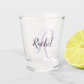 Vaso De Chupito Crea tu propio guión inicial monogramado y nombre