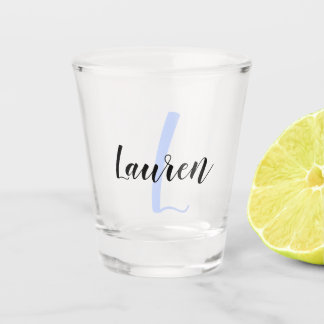 Vaso De Chupito Crea tu propio guión inicial monogramado y nombre