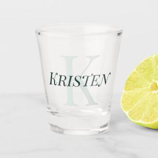 Vaso De Chupito Crea tu propio guión inicial monogramado y nombre