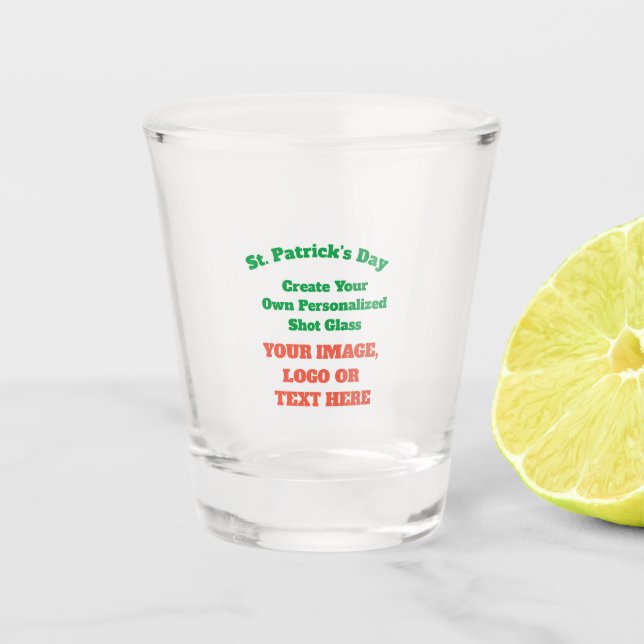 Vaso De Chupito Crear Personalizado St Patricks Day Personalizado (Anverso)
