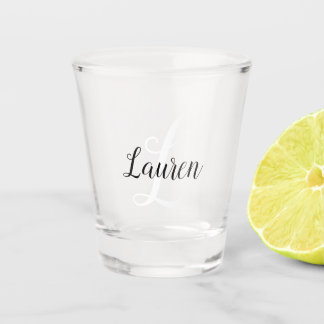 Vaso De Chupito Crear su propio script monogramado inicial y nombr