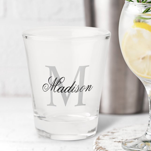 Vaso De Chupito Create Your Own Custom Monogram And Name (Subido por el creador)