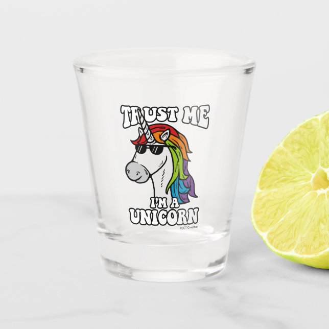 Vaso De Chupito Créeme, soy un unicornio (Anverso)