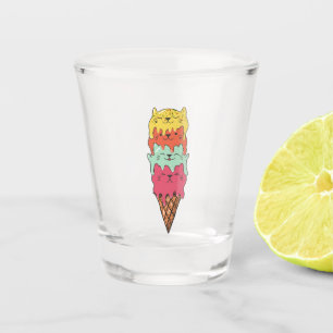 Vaso De Chupito Crema de hielo de gato Kawaii Kittens