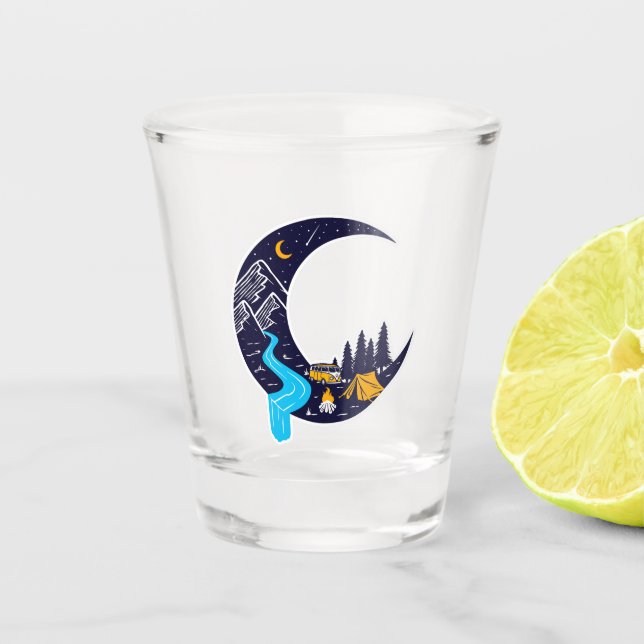 Vaso De Chupito Crescent Moon Adventure Camping (Anverso)