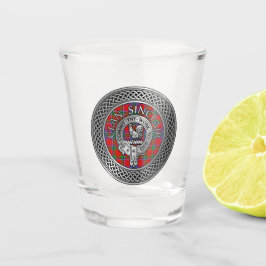 Vaso De Chupito Crest y nudo tartán del clan Sinclair