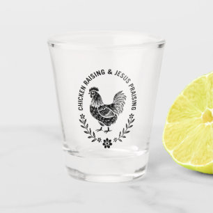 Vaso De Chupito Crianza de pollo y alabanzas a Jesús
