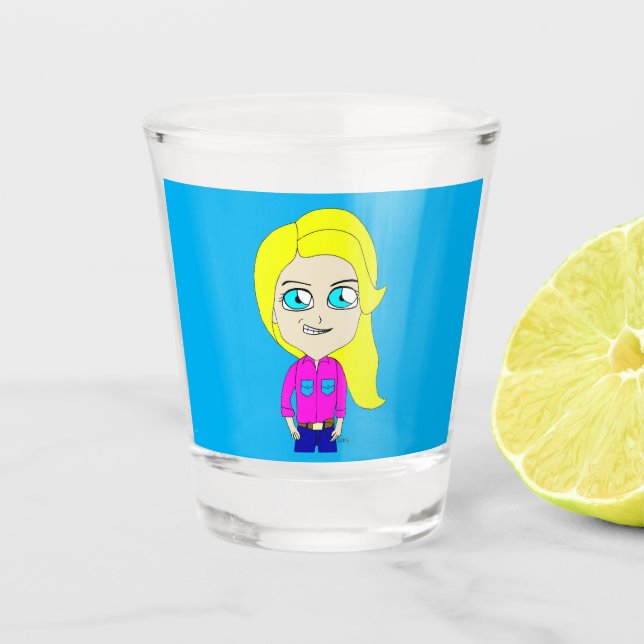 Vaso De Chupito cribado de chibi (Anverso)
