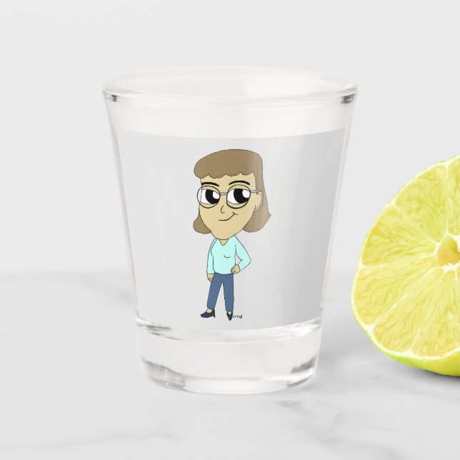 Vaso De Chupito cribado de chibi (Anverso)