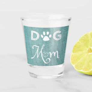 Vaso De Chupito Crimen de bala de madre de perro de Burlap verde a