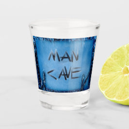 Vaso De Chupito Crístagos azules de la cueva del hombre