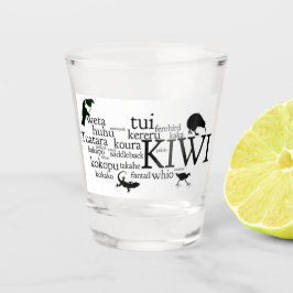 Vaso De Chupito Cristal de disparo a animales icónicos de Nueva Ze