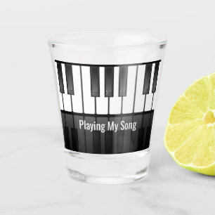 Vaso De Chupito Cristal de disparo de diseño de teclado de piano