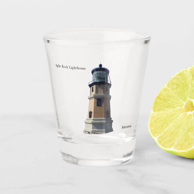 Vaso De Chupito Cristal de disparo del faro de rock de Split (Anverso)