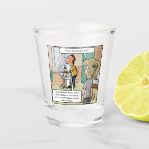 Vaso De Chupito Cristal de disparo divertida isla cabeza calva