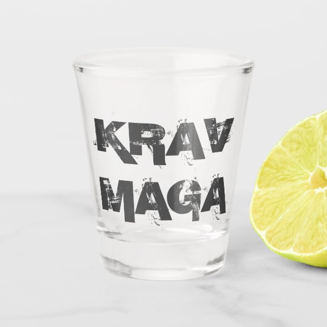 Vaso De Chupito Cristal de disparo Krav Maga (Anverso)