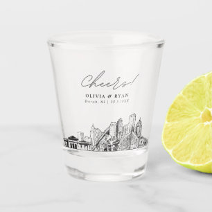 Vaso De Chupito Cristal disparada del Favor de la Boda en el Skyli