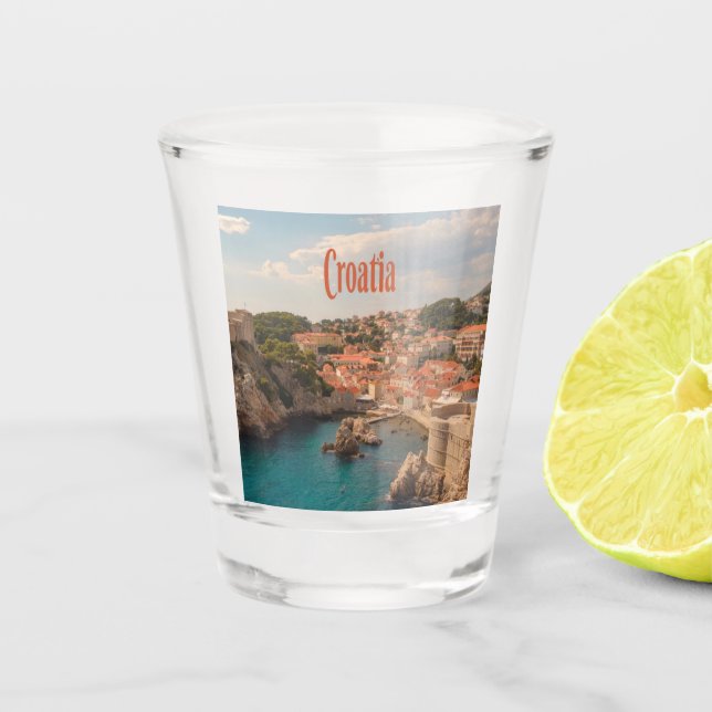Vaso De Chupito Croacia Zagreb del Sudeste de Europa (Anverso)