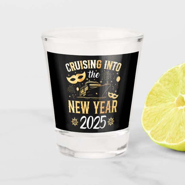 Vaso De Chupito Cruceros al crucero de Año Nuevo 2025 (Anverso)