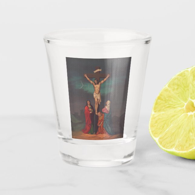 Vaso De Chupito Crucifixión de Jesucristo (Anverso)