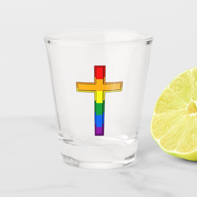 Vaso De Chupito Cruz gay (Anverso)