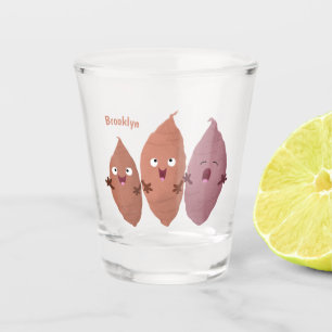 Vaso De Chupito Cuadros cantando batatas personalizado verduras