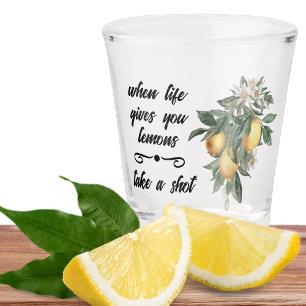 Vaso De Chupito Cuando la vida te da lémulos de vidrio caliente