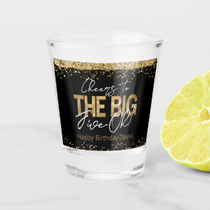 Vaso De Chupito Cubo de chupito Big Five-Oh de 50 cumpleaños oro y