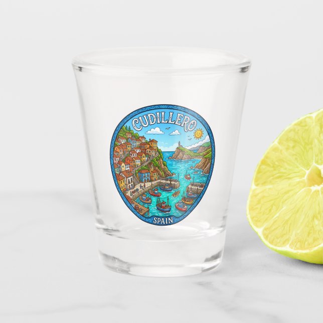 Vaso De Chupito Cudillero España (Anverso)